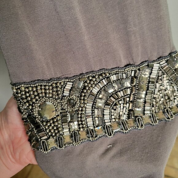 Y2K Young Fabulous and Broke Women's M  Deep V-Neck Mini Dress Embellished Waist - Picture 7 of 7